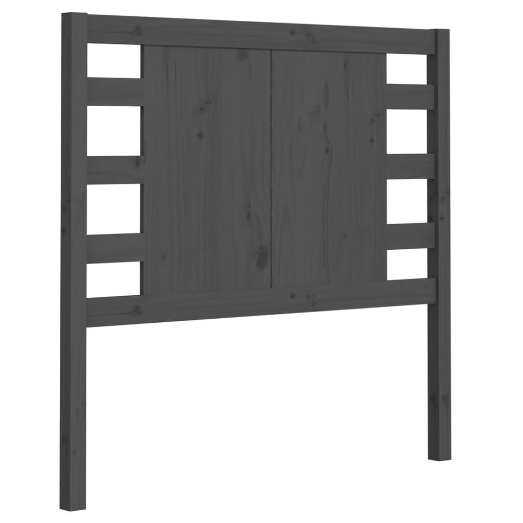 vidaXL Κεφαλάρι Γκρι 81 x 4 x 100 εκ. από Μασίφ Ξύλο Πεύκου