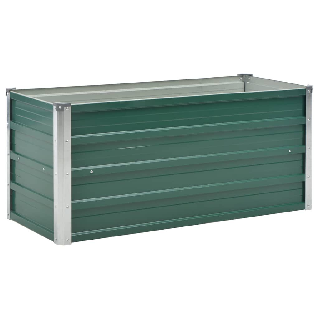 vidaXL Ζαρντινιέρα Υπερυψωμένη Πράσινη 100x40x45 εκ. Γαλβαν. Χάλυβας