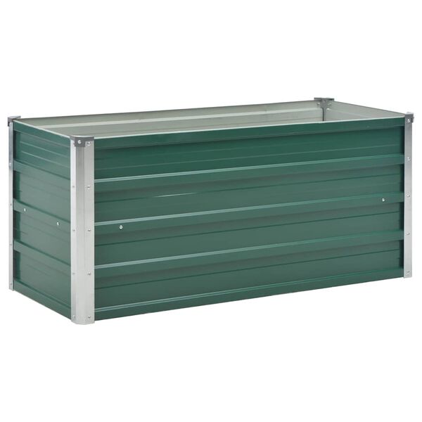 vidaXL Ζαρντινιέρα Υπερυψωμένη Πράσινη 100x40x45 εκ. Γαλβαν. Χάλυβας