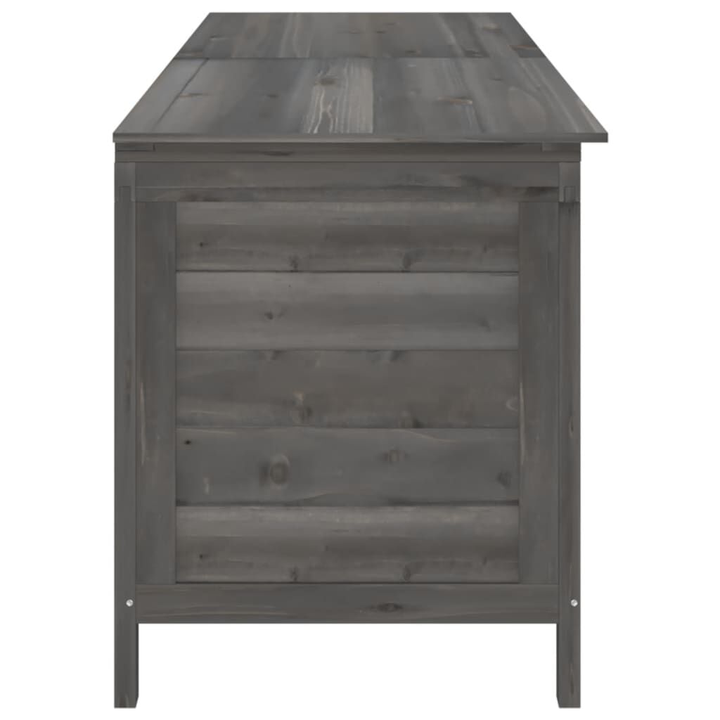vidaXL Μπαούλο Αποθ. Κήπου Ανθρακί 198,5x50x56,5εκ Μασίφ Ξύλο Ελάτης