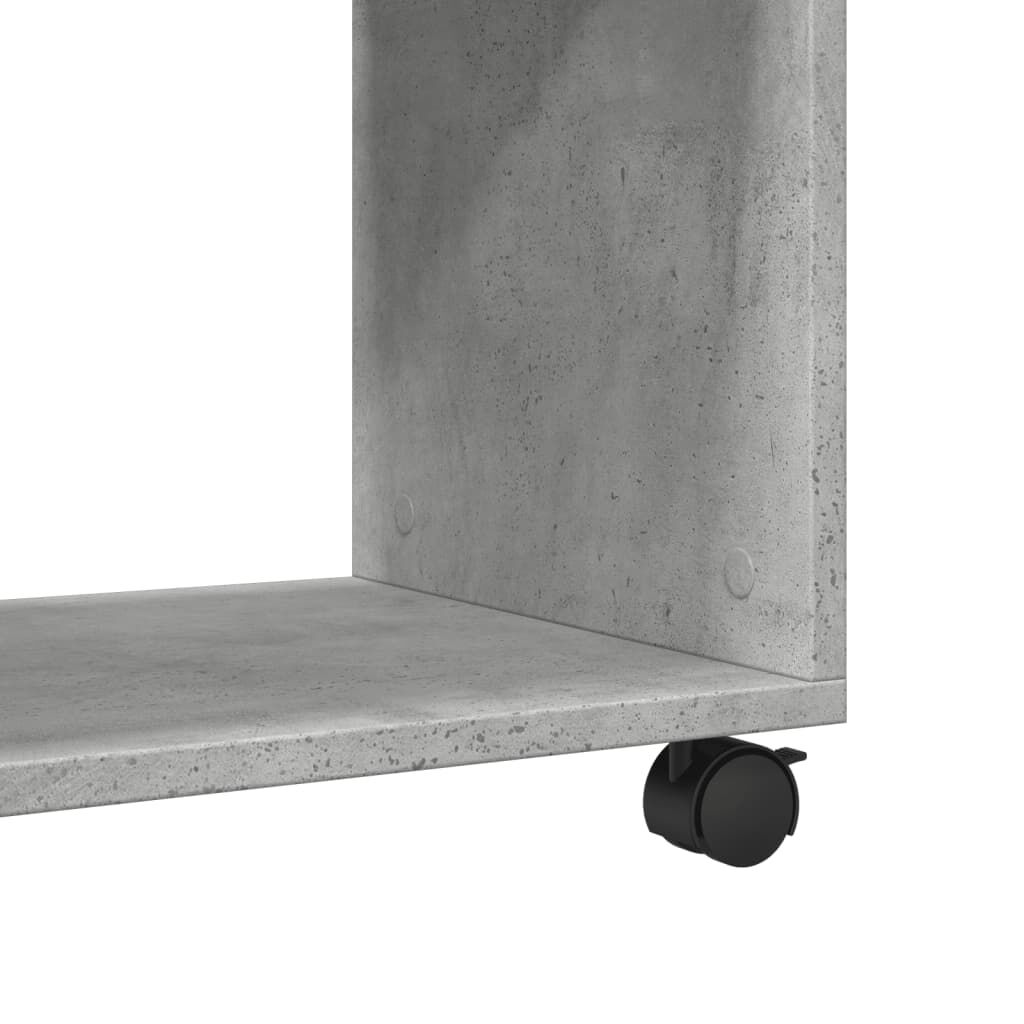 vidaXL Βοηθητικό Τραπέζι με Ρόδες Γκρι Σκυρ 70x35x60 εκ Επεξ. Ξύλο