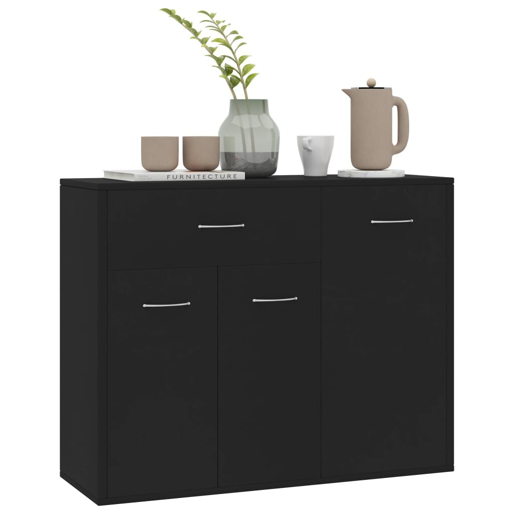 vidaXL Μπουφές Μαύρος 88 x 30 x 70 εκ. από Επεξ. Ξύλο