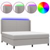 vidaXL &Kappa;&rho;&epsilon;&beta;ά&tau;&iota; Boxspring &mu;&epsilon; &Sigma;&tau;&rho;ώ&mu;&alpha; & LED &Alpha;&nu;.&Gamma;&kappa;&rho;&iota; 160x200&epsilon;&kappa;. &Upsilon;&phi;&alpha;&sigma;&mu;ά&tau;&iota;&nu;&omicron;