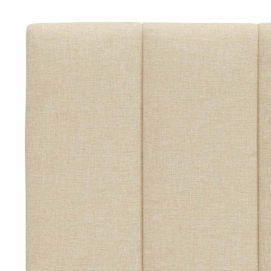 vidaXL Σκελετός Κρεβατιού Χωρίς Στρώμα Κρεμ 160x200 εκ. Υφασμάτινο