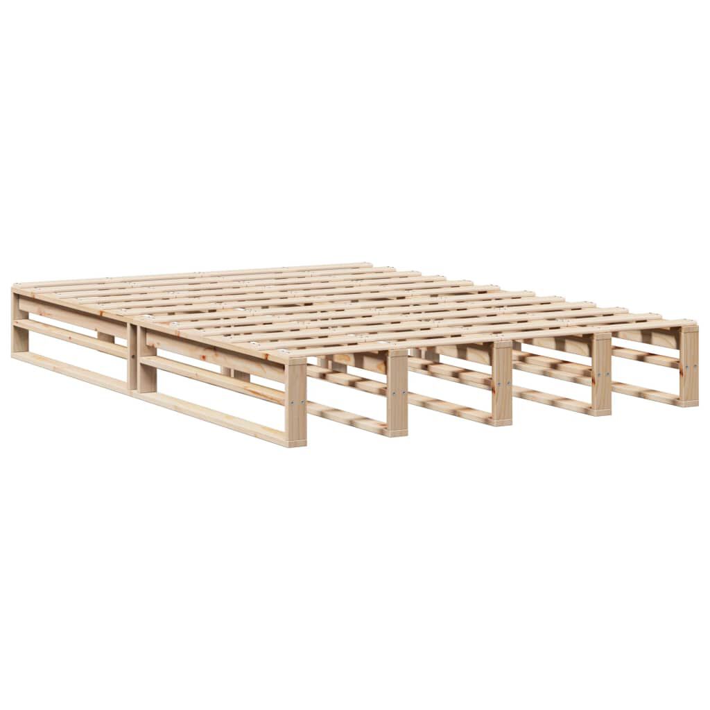 vidaXL Σκελετός Κρεβατιού Χωρίς Στρώμα 120x190 εκ Μασίφ Ξύλο Πεύκου