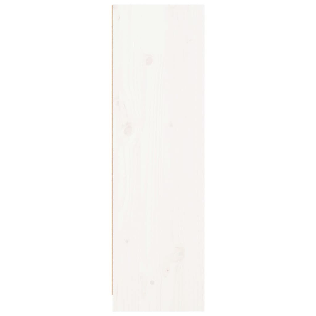 vidaXL Βιβλιοθήκη Λευκή 70 x 33 x 110 εκ. από Μασίφ Ξύλο Πεύκου