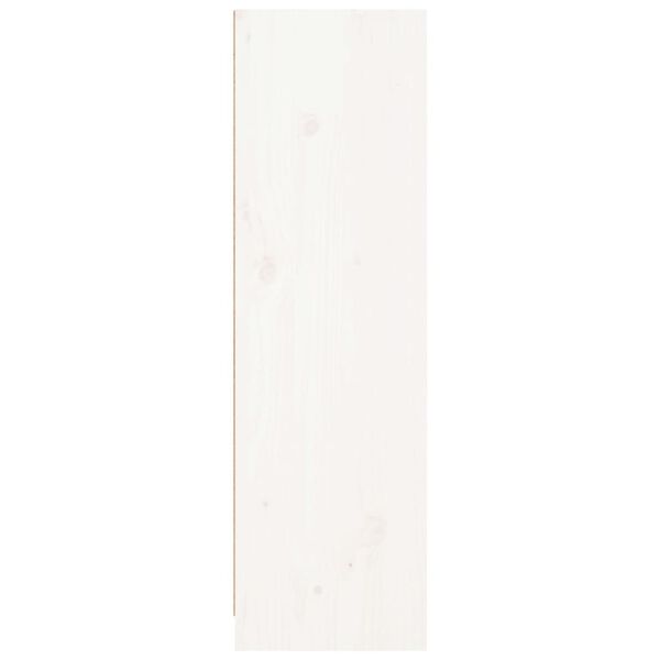 vidaXL Βιβλιοθήκη Λευκή 70 x 33 x 110 εκ. από Μασίφ Ξύλο Πεύκου