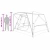vidaXL Καταφύγιο Τέντας με στέγη Γκρι και Πορτοκαλί 400 x 350 x 212 εκ