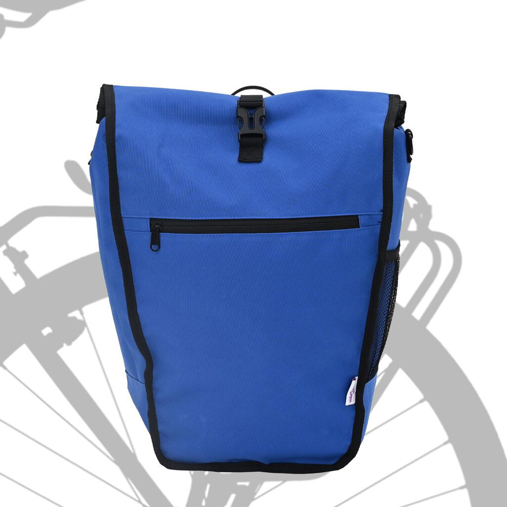 vidaXL Τσάντα Ποδηλάτου για Ράγες Pannier 20 L Μπλε 34x16x59 εκ.