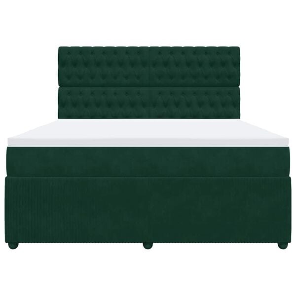 vidaXL &Kappa;&rho;&epsilon;&beta;ά&tau;&iota; Boxspring &mu;&epsilon; &Sigma;&tau;&rho;ώ&mu;&alpha; &Sigma;&kappa;&omicron;ύ&rho;&omicron; &Pi;&rho;ά&sigma;&iota;&nu;&omicron; 180x200&epsilon;&kappa;. &Beta;&epsilon;&lambda;&omicron;ύ&delta;&iota;&nu;&omicron;
