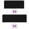 vidaXL Σετ επίπλου τηλεόρασης 4 pcs Μαύρη δρυς 100 x 30 x 30 cm