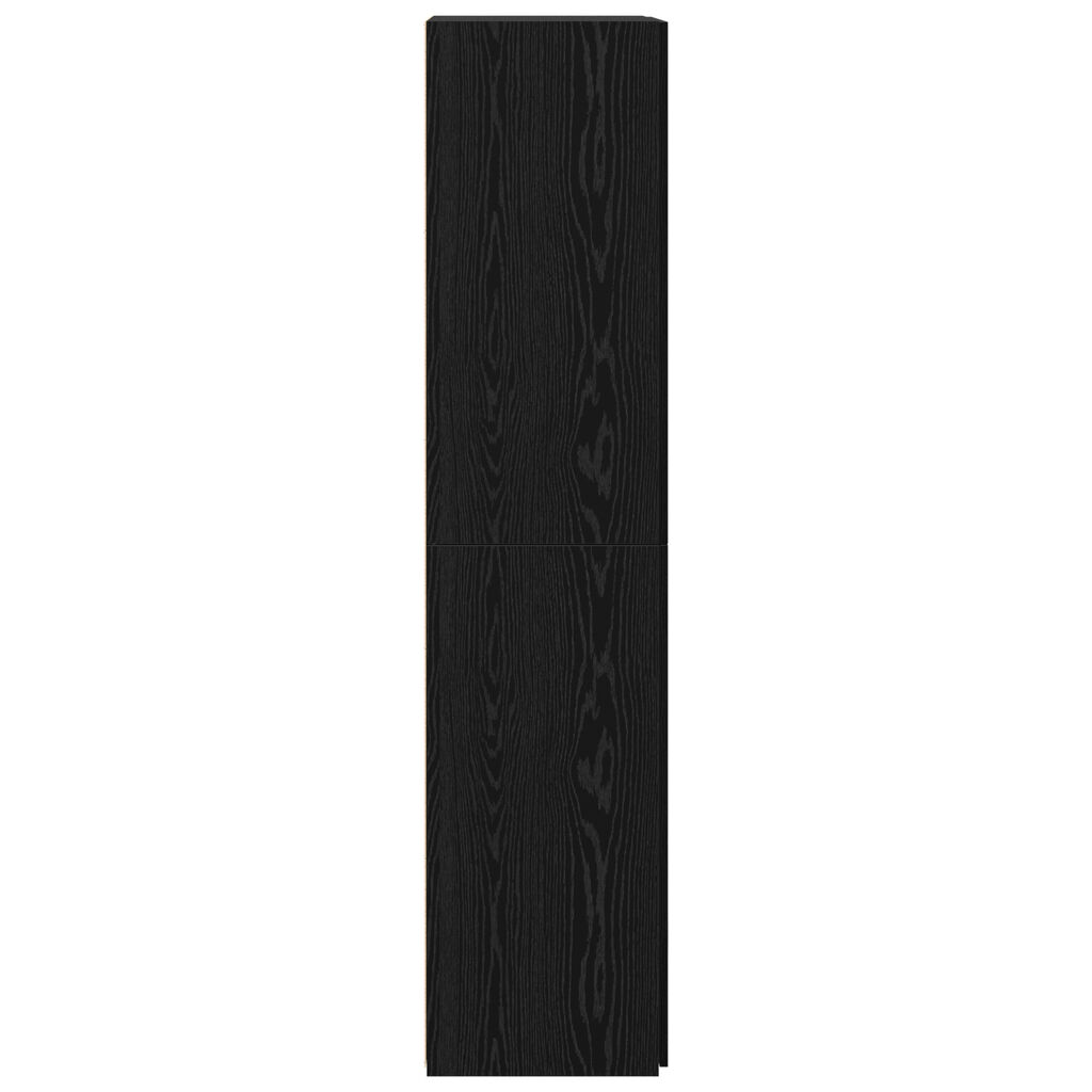 vidaXL Highboard Μπουφές Μαύρος Δρυός 40x42.5x185 εκ Επεξεργασμένου Ξύλου