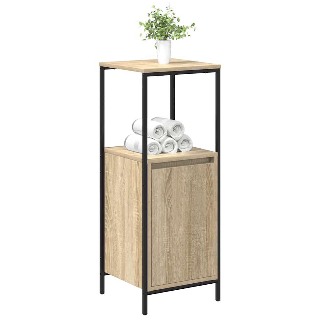 vidaXL Ντουλάπι μπάνιου με ράφια Sonoma δρυς 36x35x95 εκ.