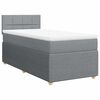 vidaXL Κρεβάτι Boxspring με Στρώμα Ανοιχτό Γκρι 100x200 εκ. Υφασμάτινο
