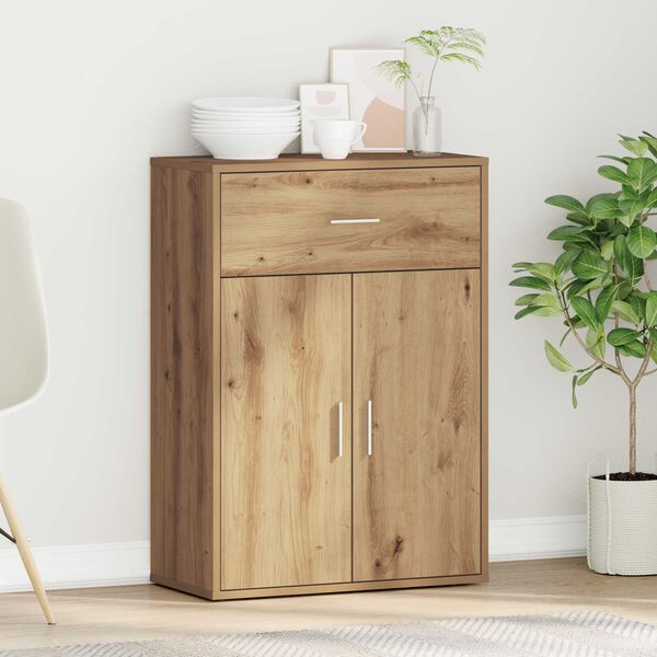 vidaXL Πλαϊνό γραφείο artisan δρυς 79 x 38 x 80 εκ. Επεξεργασμένο ξύλο