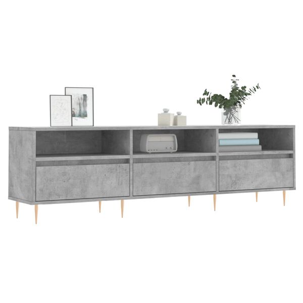 vidaXL Έπιπλο Τηλεόρασης Γκρι Σκυρ. 150x30x44,5 εκ. Επεξ. Ξύλο