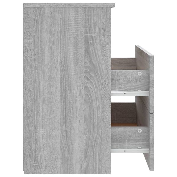 vidaXL Κομοδίνα 2 τεμ. Γκρι Sonoma 50 x 32 x 60 εκ.