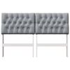 vidaXL Ταπετσαρισμένο κεφαλάρι Ανοιχτό γκρι 150 cm