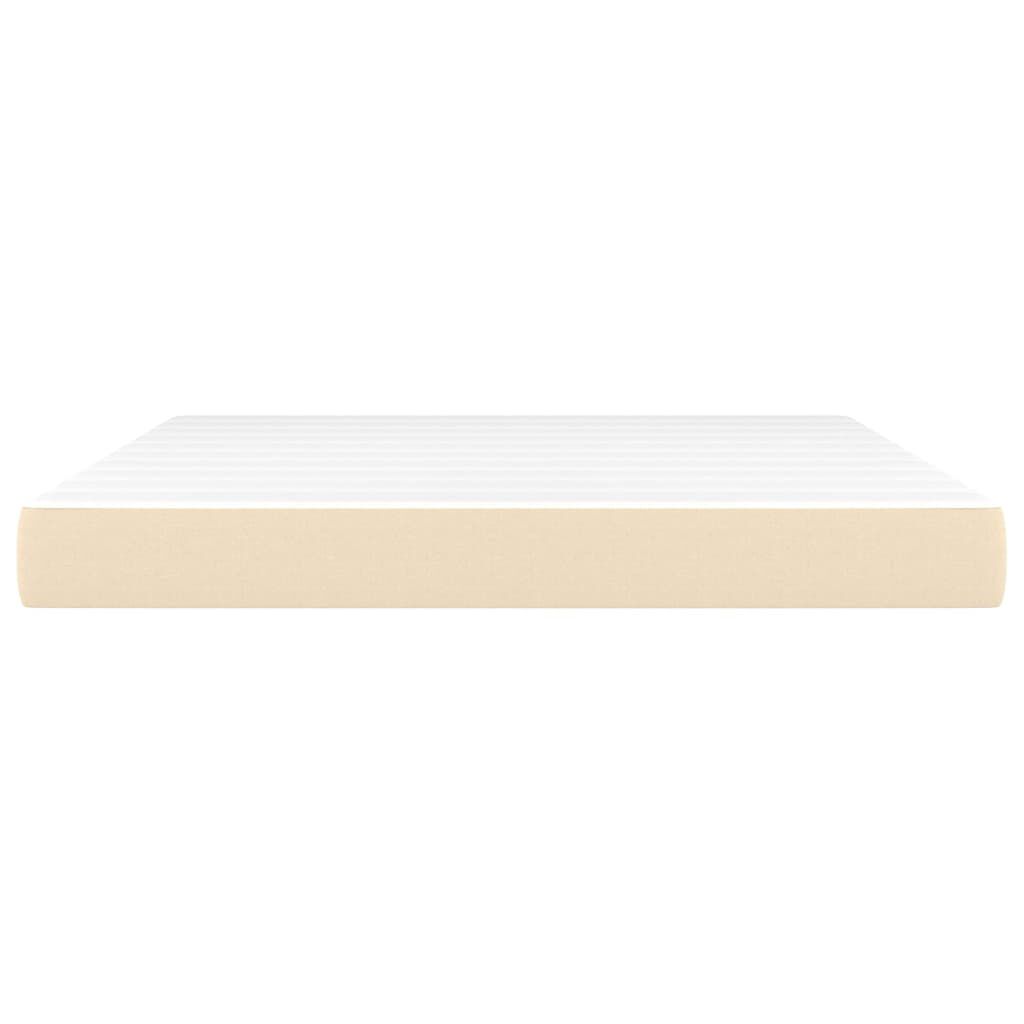 vidaXL Στρώμα με Pocket Springs Κρεμ 160x200x20 εκ. Υφασμάτινο