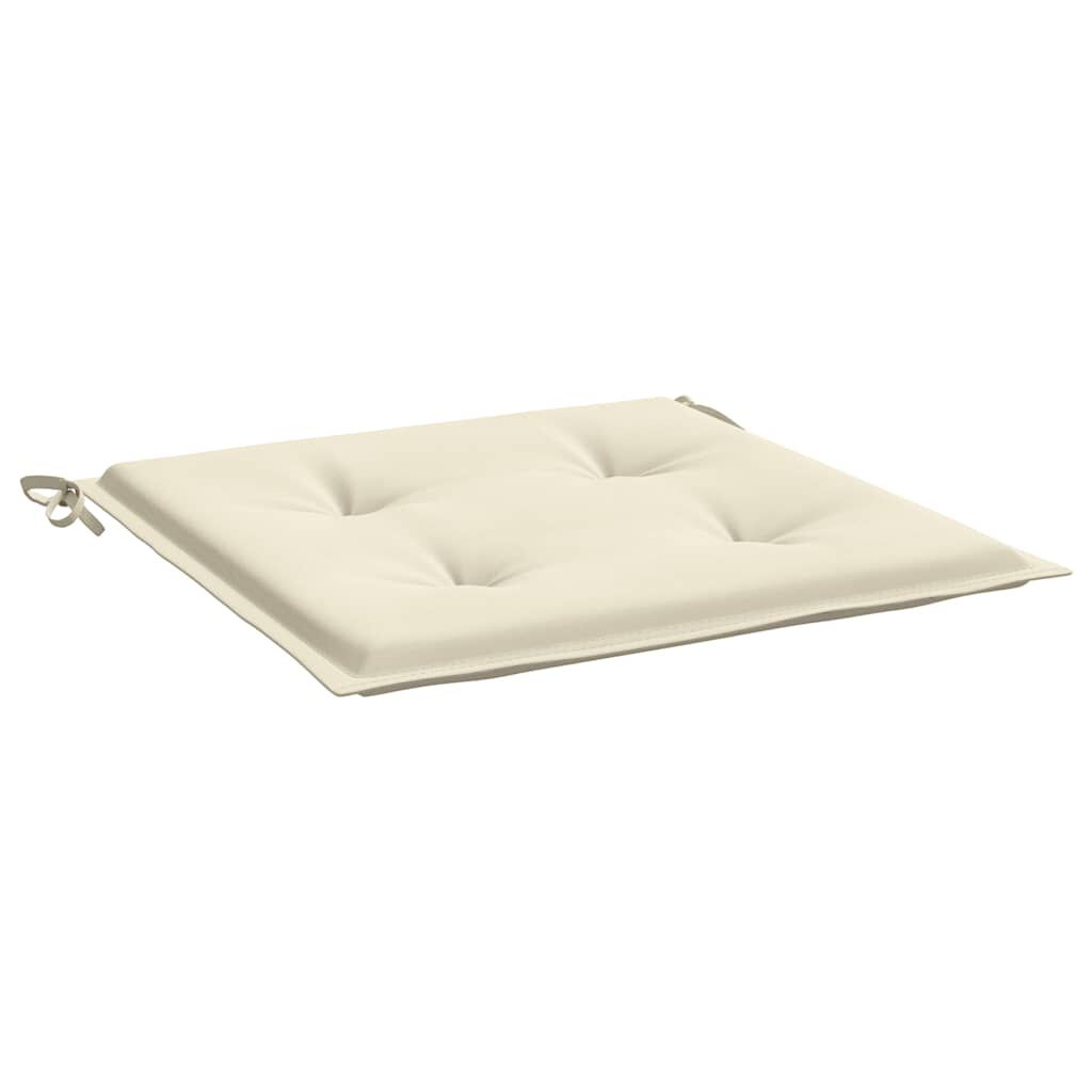 vidaXL Μαξιλάρια Καρέκλας Κήπου 4 τεμ. Κρεμ 40x40x4 εκ. Ύφασμα Oxford