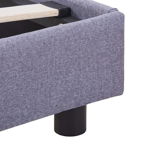 vidaXL Πλαίσιο Κρεβατιού Ανοιχτό Γκρι 140 x 200 εκ. Υφασμάτινο