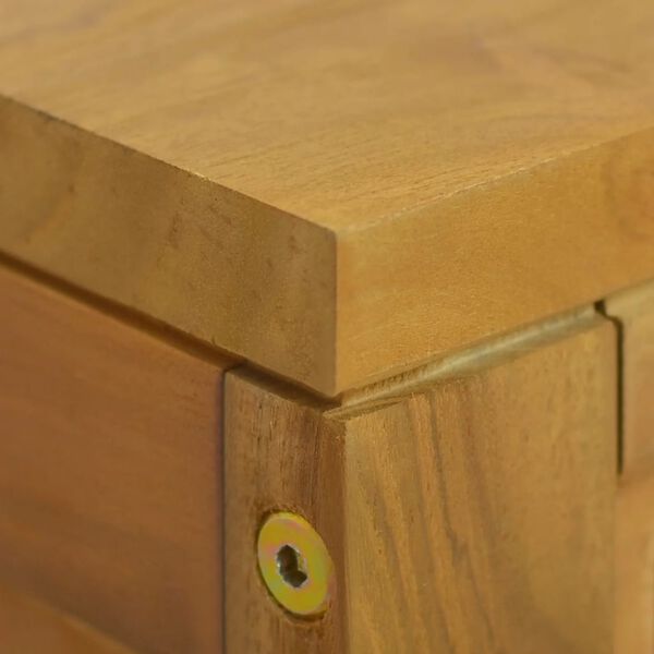 vidaXL Έπιπλο Μπάνιου Επιτοίχιο 110x45x30 εκ. από Μασίφ Ξύλο Teak