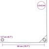 vidaXL Μουσαμάς Γκρι 2,5 x 3,5 μ. 650 γρ./μ.²