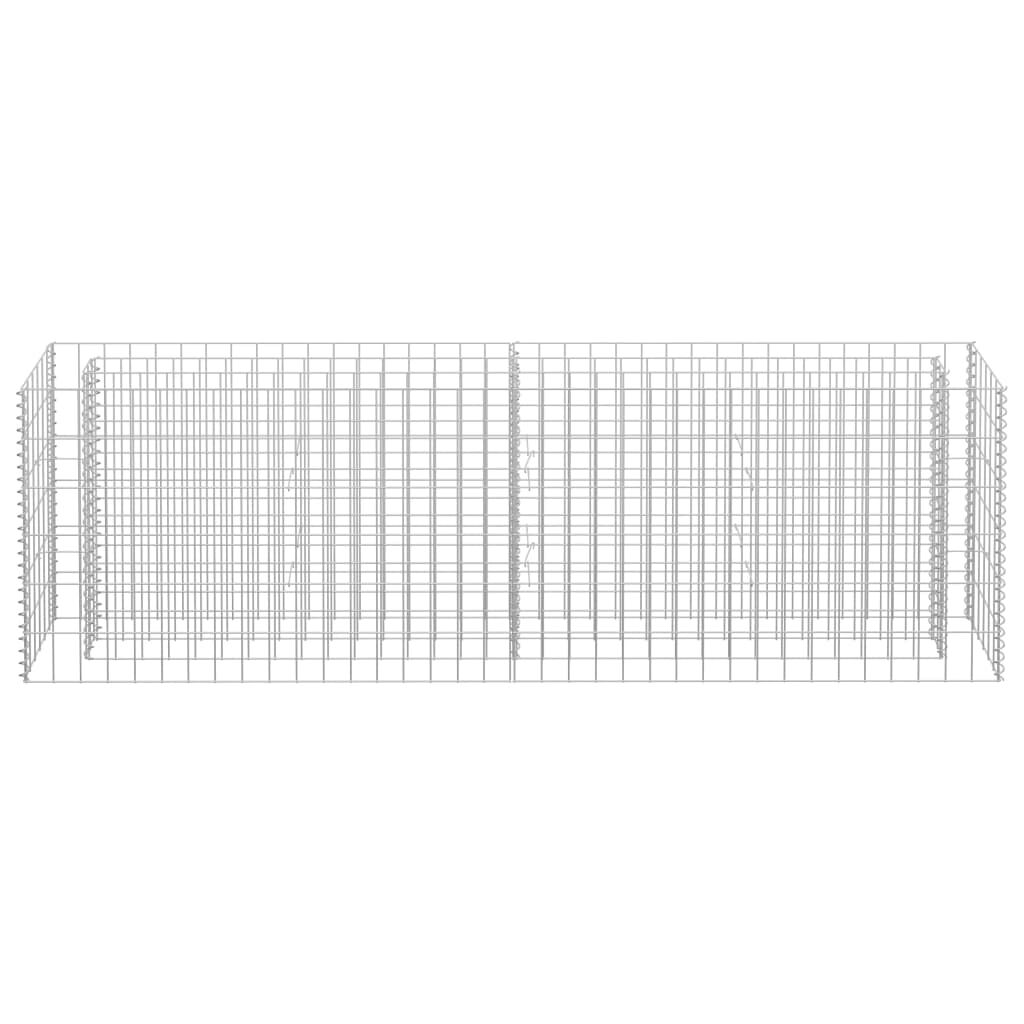vidaXL Συρματοκιβώτιο-Γλάστρα Υπερυψωμένη 180x30x60 εκ. Γαλβ. Χάλυβας