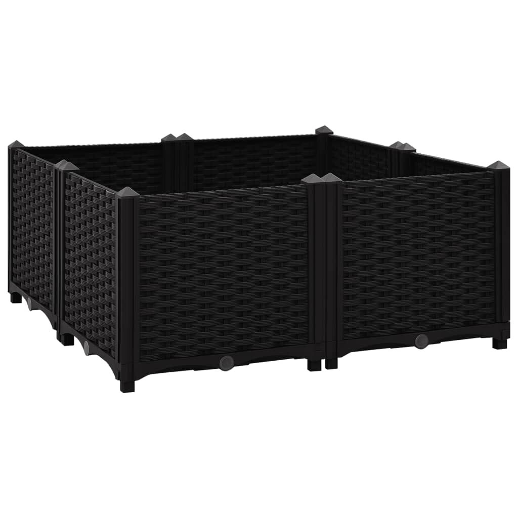 vidaXL Ζαρντινιέρα 80 x 80 x 38 εκ. από Πολυπροπυλένιο