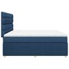 vidaXL Κρεβάτι Boxspring με Στρώμα Μπλε 200x200 εκ. Υφασμάτινο