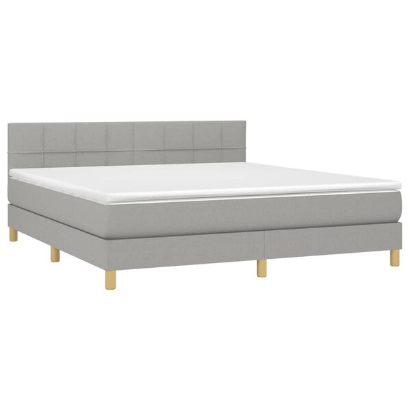 vidaXL &Kappa;&rho;&epsilon;&beta;ά&tau;&iota; Boxspring &mu;&epsilon; &Sigma;&tau;&rho;ώ&mu;&alpha; & LED &Alpha;&nu;.&Gamma;&kappa;&rho;&iota; 180x200 &epsilon;&kappa; &Upsilon;&phi;&alpha;&sigma;&mu;ά&tau;&iota;&nu;&omicron;
