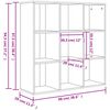 vidaXL Βιβλιοθήκη Γκρι Σκυροδέματος 98x29x97,5 εκ. Επεξεργασμένο Ξύλο