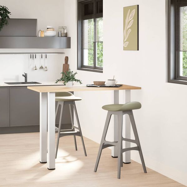 vidaXL Πόδια Τραπεζιού Μπαρ 4 τεμ. Λευκά 100-102 εκ. Ατσάλινο