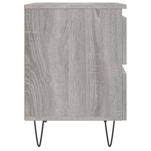 vidaXL Κομοδίνα 2 τεμ. Γκρι Sonoma 40x35x50 εκ. από Επεξεργασμένο Ξύλο