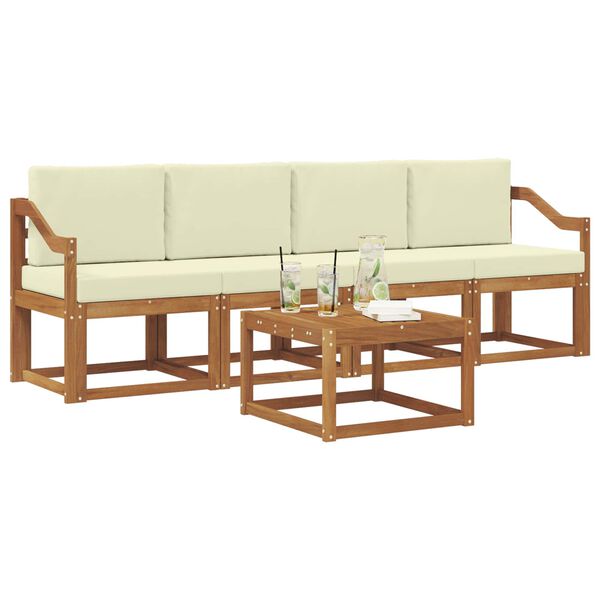 vidaXL &Sigma;&epsilon;&iota;&rho;ά &Kappa;&alpha;&nu;&alpha;&pi;έ &Epsilon;&xi;&omega;&tau;&epsilon;&rho;&iota;&kappa;&omicron;ύ &mu;&epsilon; &mu;&alpha;&xi;&iota;&lambda;ά&rho;&iota; 5 pcs &Phi;&upsilon;&sigma;&iota;&kappa;ό &kappa;&alpha;&iota; &Kappa;&rho;έ&mu;&alpha;