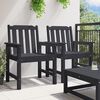 vidaXL Καρέκλα φαγητού κήπου 2 pcs Μαύρο 65.5 x 59 x 88 εκ Πλαστικό