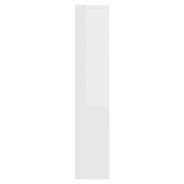 vidaXL Έπιπλο Καθρέπτη με LED Γυαλιστερό Λευκό 91x15x76,5 εκ.