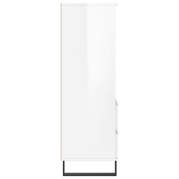 vidaXL Ντουλάπι Γυαλιστερό λευκό 40x36x110 εκ. από Επεξεργασμένο Ξύλο