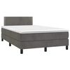 vidaXL &Kappa;&rho;&epsilon;&beta;ά&tau;&iota; Boxspring &mu;&epsilon; &Sigma;&tau;&rho;ώ&mu;&alpha; & LED &Sigma;&kappa;.&Gamma;&kappa;&rho;&iota; 120x190&epsilon;&kappa;. &Beta;&epsilon;&lambda;&omicron;ύ&delta;&iota;&nu;&omicron;