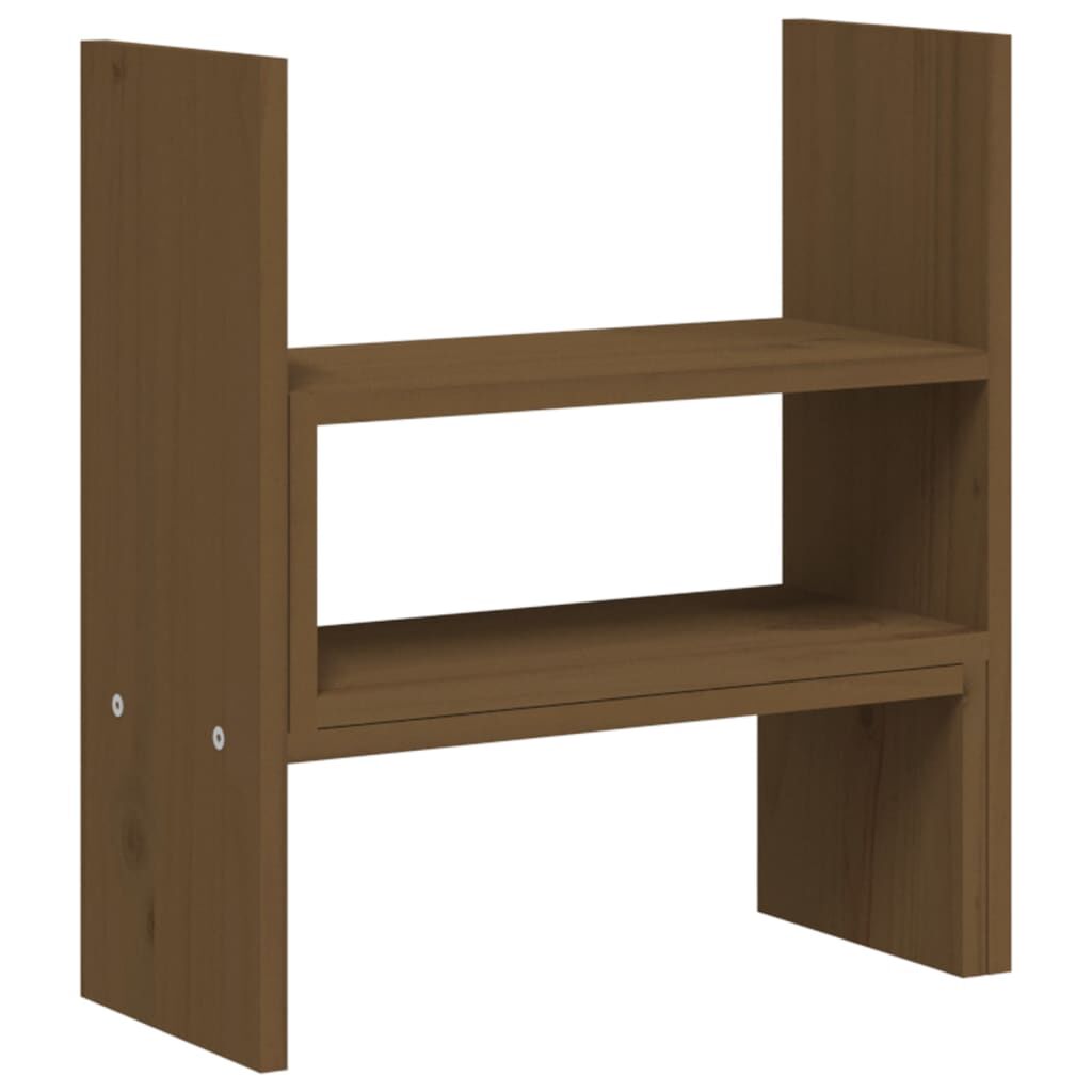 vidaXL Βάση Οθόνης Καφέ Μελί (39-72)x17x43 εκ. από Μασίφ Ξύλο Πεύκου