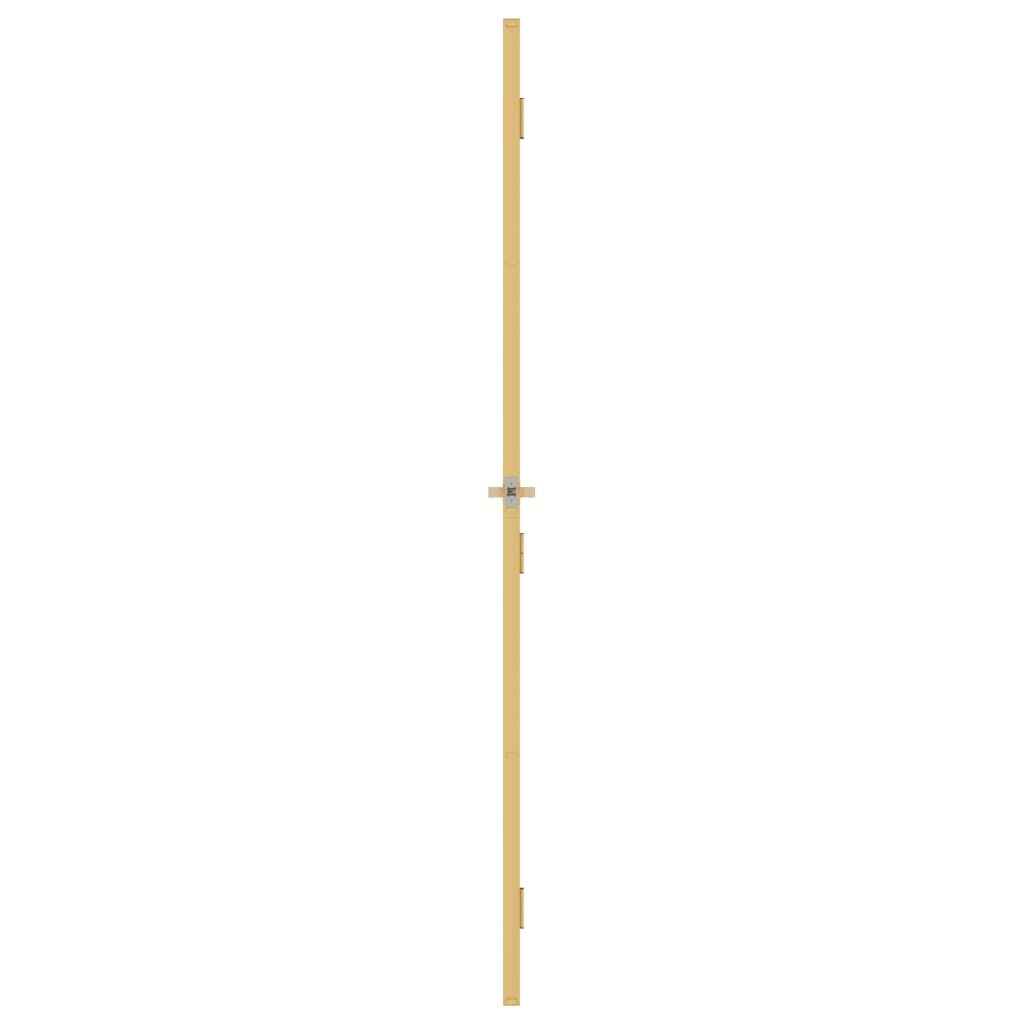 vidaXL Εσωτερική Πόρτα Χρυσή 76 x 201,5 εκ. Ψημένο Γυαλί & Αλουμίνιο