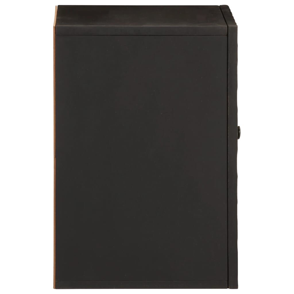 vidaXL Ντουλάπι Μπάνιου Επιτοίχιο Μαύρο 38x33x48 εκ. Μασίφ Ξύλο Μάνγκο