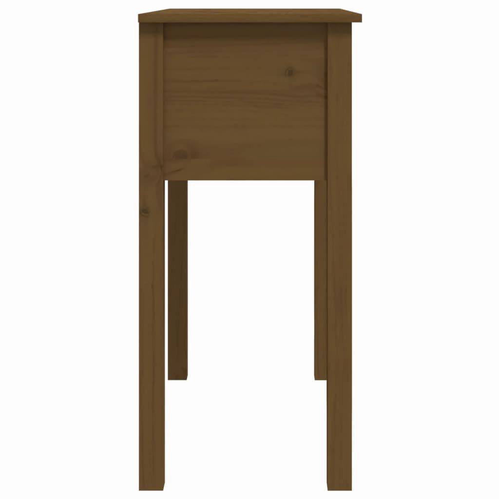 vidaXL Τραπέζι Κονσόλα Καφέ Μελί 70x35x75 εκ. Μασίφ Ξύλο Πεύκου