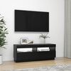 vidaXL Έπιπλο Τηλεόρασης με Φωτισμό LED Μαύρο 100 x 35 x 40 εκ.