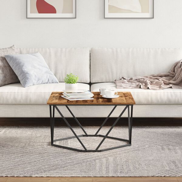 vidaXL Τραπεζάκι σαλονιού Παλαιό ξύλο 80 x 80 x 45 cm