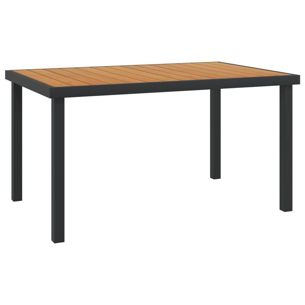 vidaXL Τραπέζι Κήπου Καφέ 140 x 90 x 74 εκ. από Αλουμίνιο και WPC