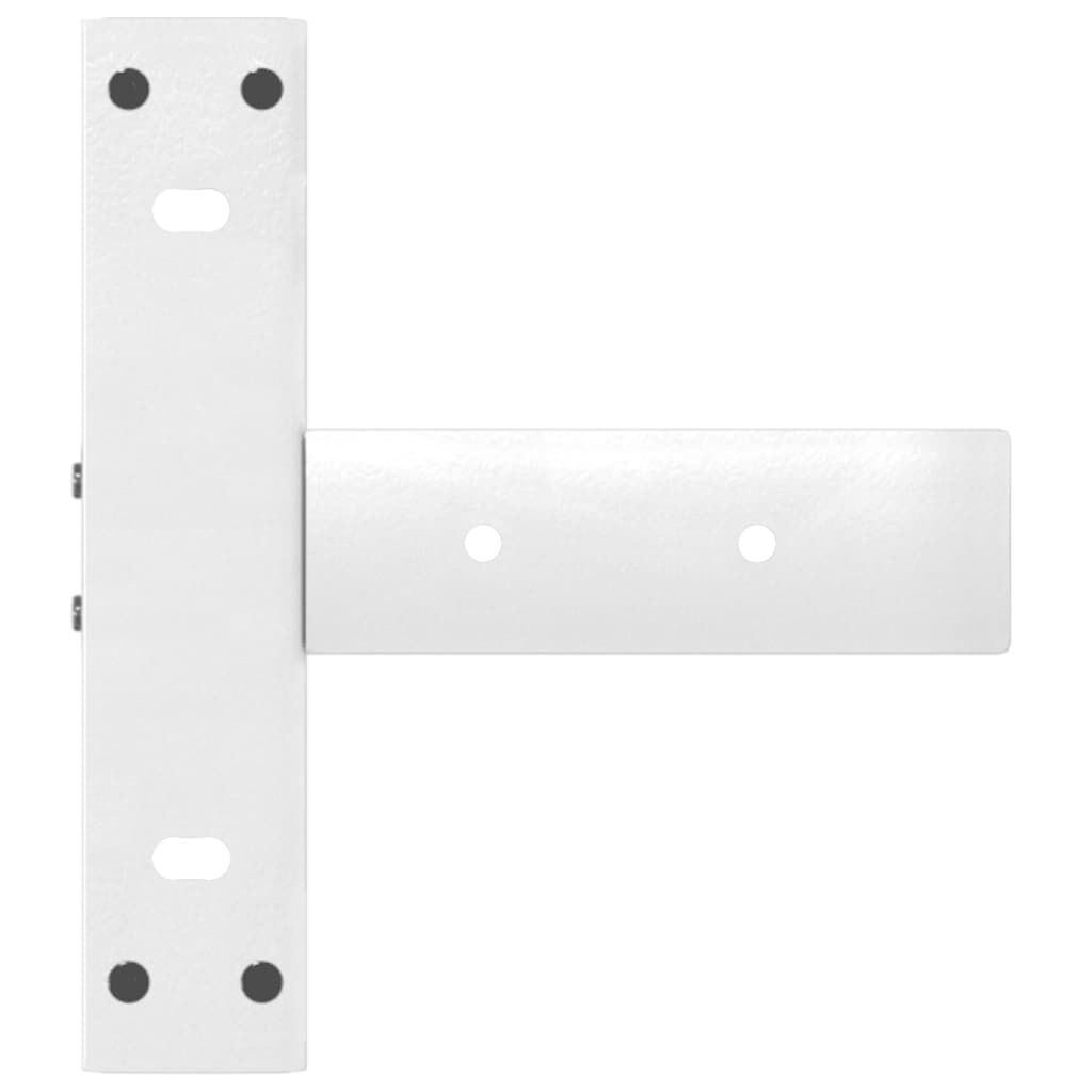vidaXL Πόδια Κονσόλας σε Σχήμα Τ, 2 τεμ. Λευκά 25x28x(72-73) εκ. Ατσάλι