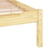 vidaXL Πλαίσιο Κρεβατιού 135 x 190 εκ. από Μασίφ Ξύλο Double