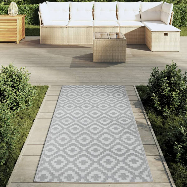 vidaXL Χαλί εξωτερικού χώρου ARAKIL γκρι 80x150 cm PP