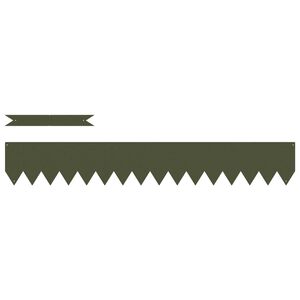 vidaXL Περιγράμματα γκαζόν 10 pcs Λαδί 100 x 0.5 x 15 εκ Ατσάλι